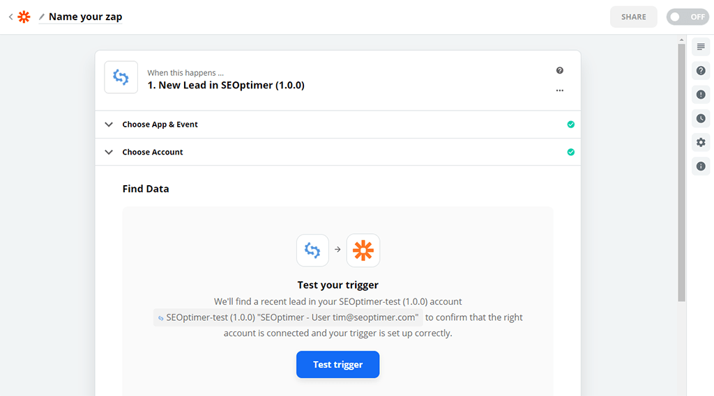 Zapier app passaggio 5